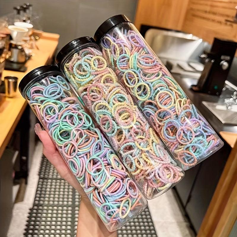 300Pcs Seamless Hair Rings Small Elastic Hair Ties