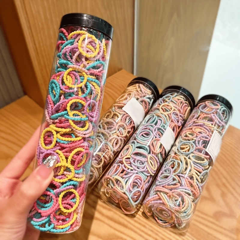 300Pcs Seamless Hair Rings Small Elastic Hair Ties
