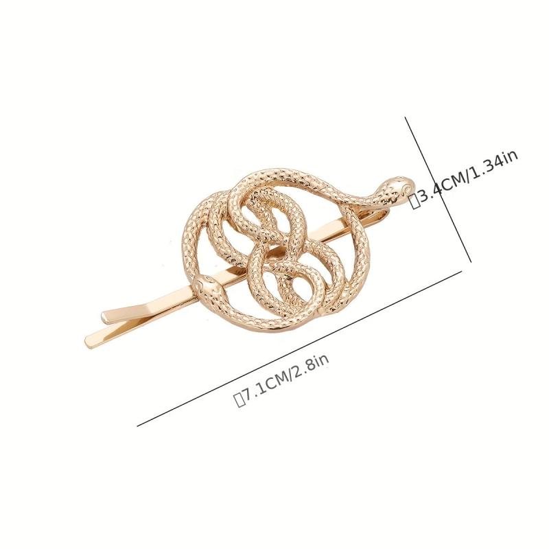 Snake Charm Metal Hair Pin Y2K Punk Bobby Pin