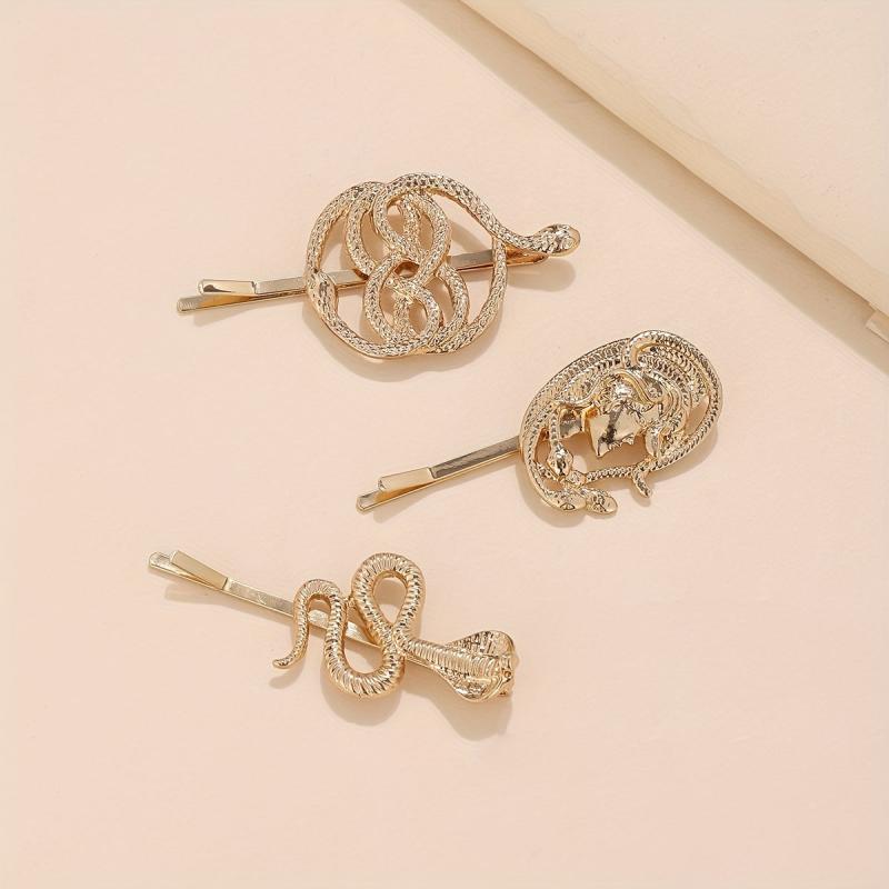 Snake Charm Metal Hair Pin Y2K Punk Bobby Pin