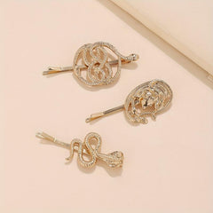 Snake Charm Metal Hair Pin Y2K Punk Bobby Pin