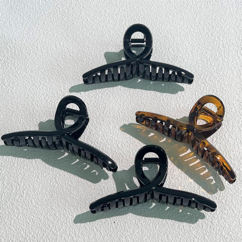 6pcs Large Hair Claw Vintage Solid Shark Claw Hair Accessories