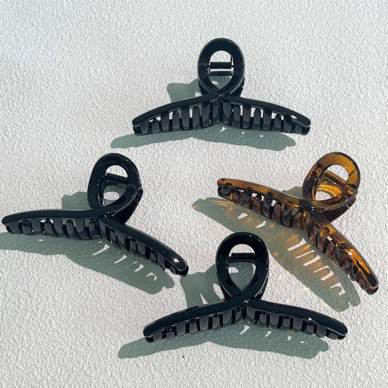 6pcs Large Hair Claw Vintage Solid Shark Claw Hair Accessories