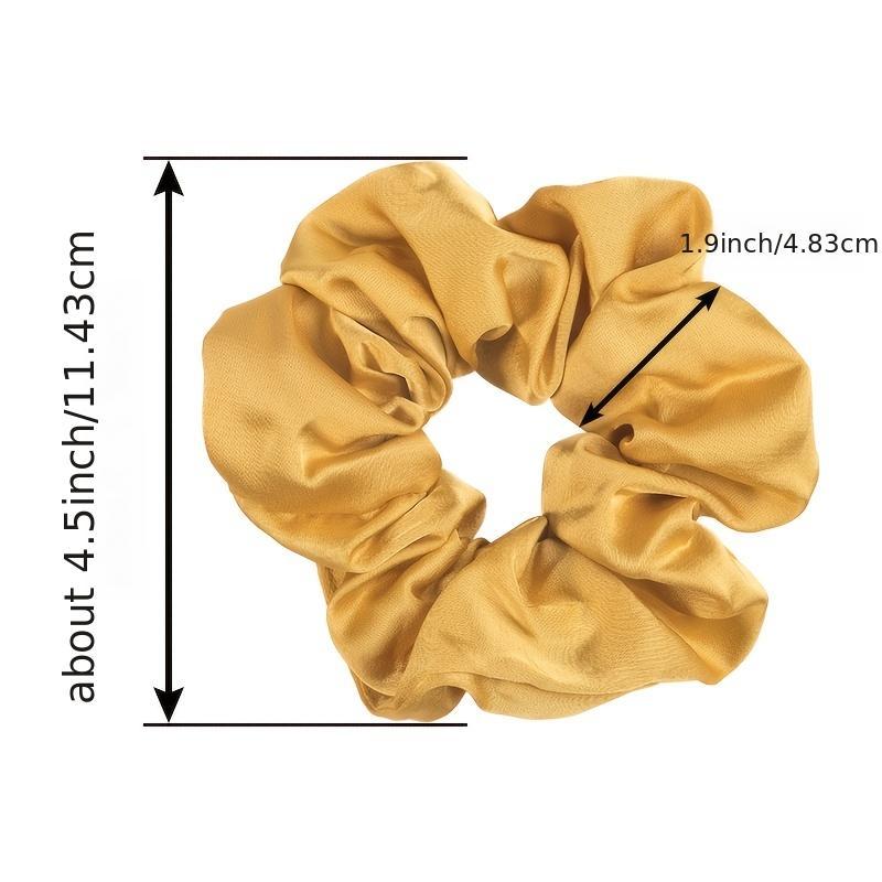 Silk Satin Hair Scrunchies Elastic Hair Bands Hair Ties Ponytail Holder