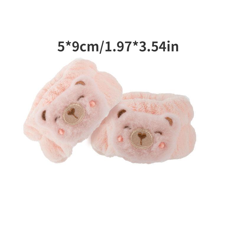 Cartoon Doll Plush Wristbands for Face Washing