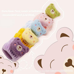 Cartoon Doll Plush Wristbands for Face Washing
