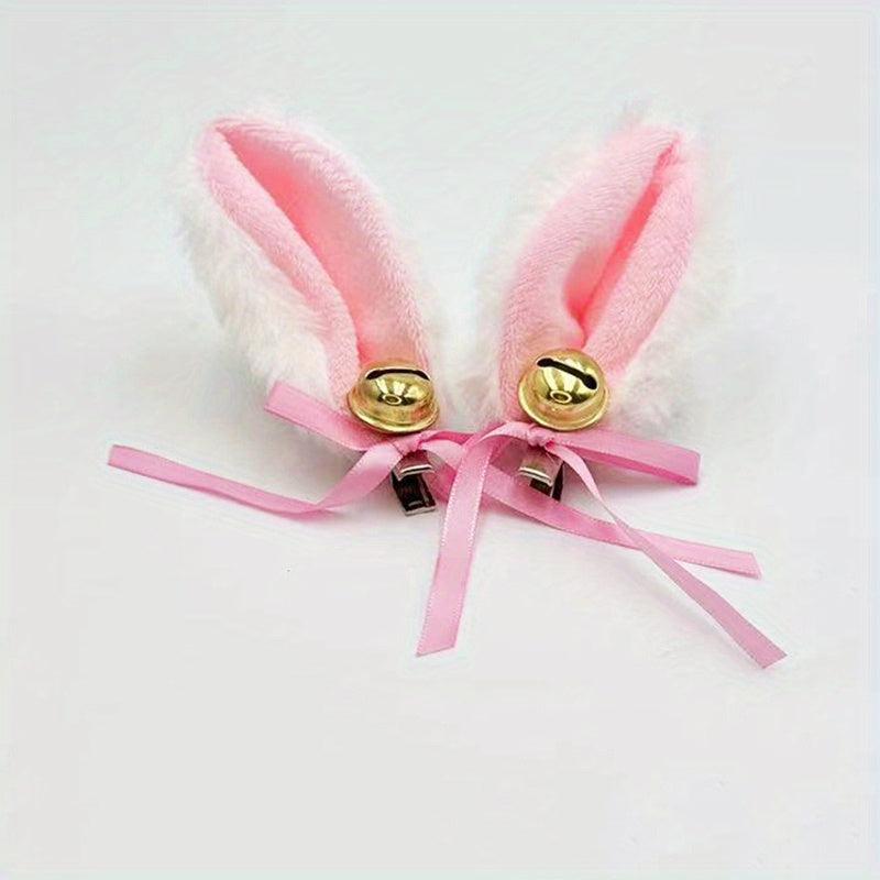 Cat Ears Hair Clip With Bell Cosplay Roleplay Hair Accessories