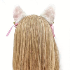 Cat Ears Hair Clip With Bell Cosplay Roleplay Hair Accessories
