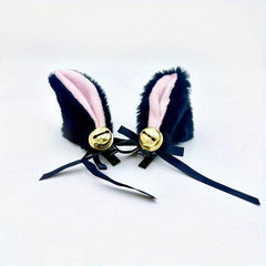 Cat Ears Hair Clip With Bell Cosplay Roleplay Hair Accessories