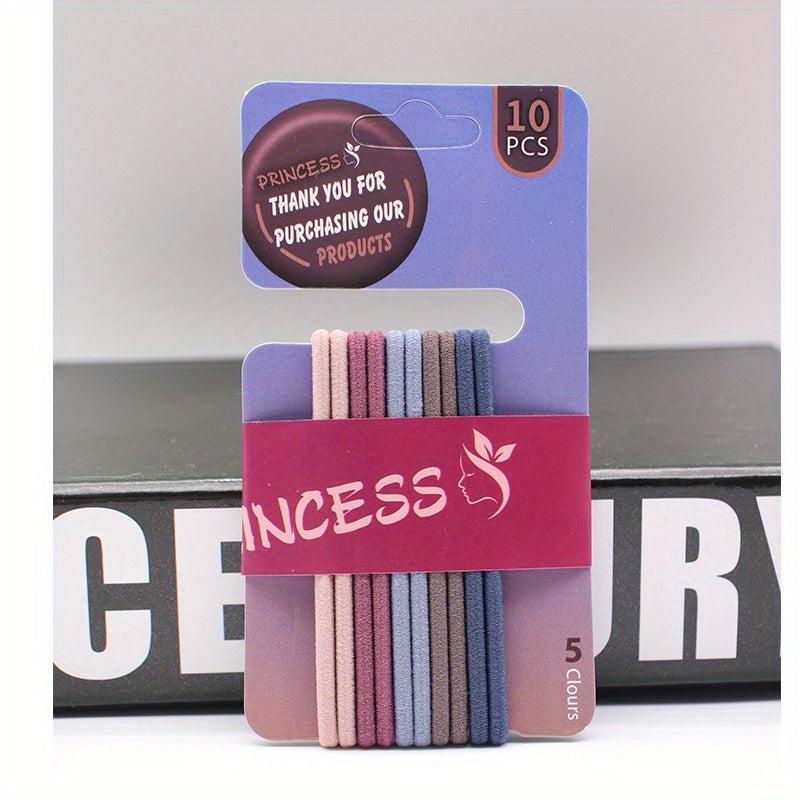 10pcs Seamless Hair Tie Ponytail Hair Rope Hair Accessories For Women