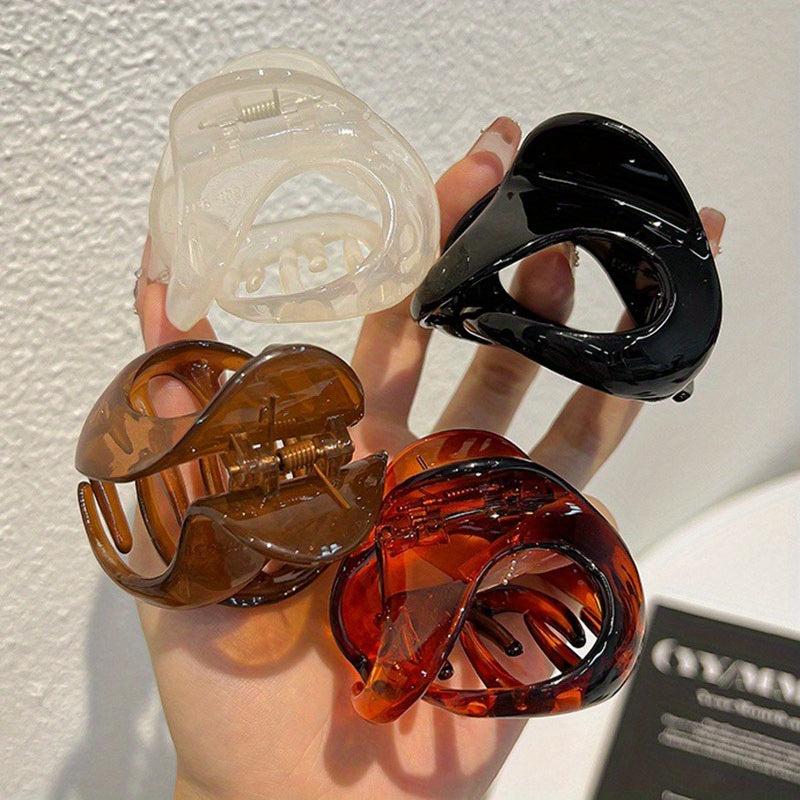 4 PCS Jelly Hair Jaw Clips Non Slip Hair Claw Clip Hair Accessories