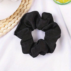 Solid Scrunchies Hair Tie Elastic Ponytail Holder Accessories for Women Girls