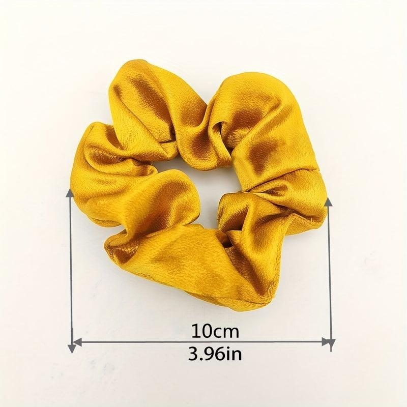 Solid Scrunchies Hair Tie Elastic Ponytail Holder Accessories for Women Girls