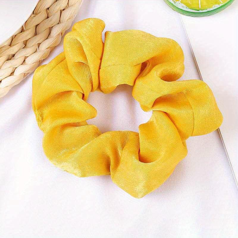 Solid Scrunchies Hair Tie Elastic Ponytail Holder Accessories for Women Girls