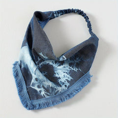 Tie Dye Vintage Headband Punk Style with Tassel