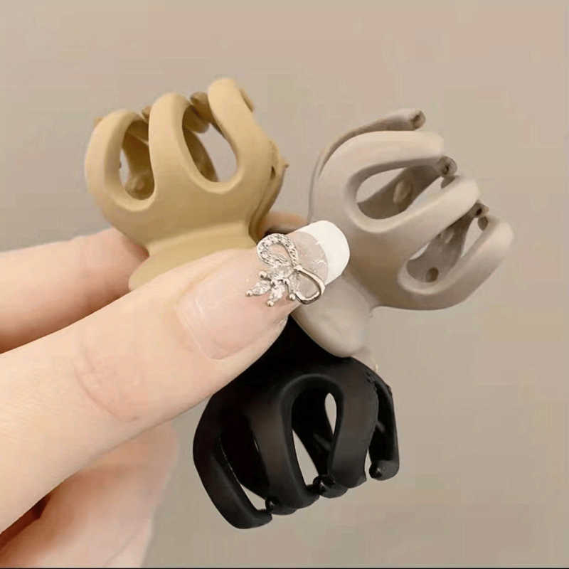 3pcs Small Frosted Hair Claw Clip Hair Accessories