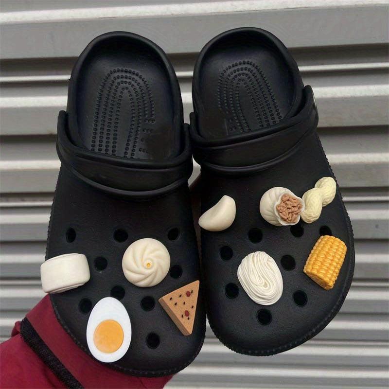 Cartoon Food Shoe Charm Clogs Slippers DIY Button