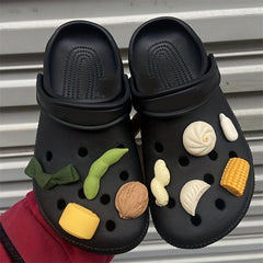 Cartoon Food Shoe Charm Clogs Slippers DIY Button