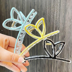 4PCS Rabbit Ears Hair Claw Enamel Shark Claw Hair Accessories