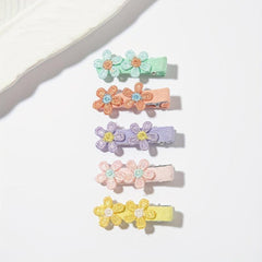 5pcs Embroidered Flower Hair Clip for Women Girls Baby Hair