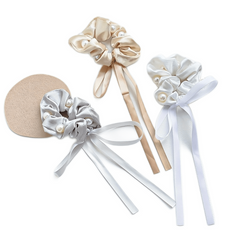 Faux Pearl Scrunchies Hair Tie Ponytail Holder Hair Accessories