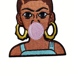 Dark Women Embroidery Stickers DIY Clothing Patches For Jacket Hat