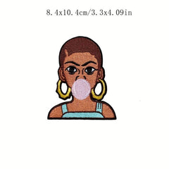 Dark Women Embroidery Stickers DIY Clothing Patches For Jacket Hat