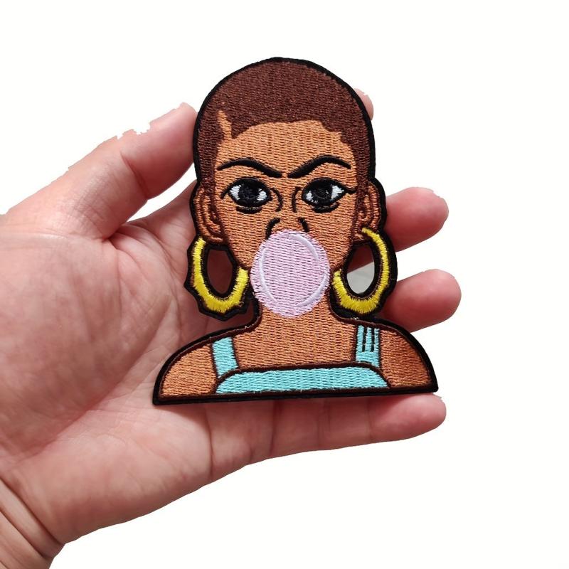 Dark Women Embroidery Stickers DIY Clothing Patches For Jacket Hat