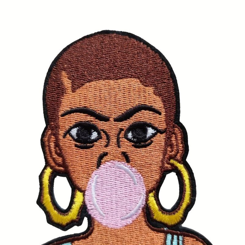 Dark Women Embroidery Stickers DIY Clothing Patches For Jacket Hat