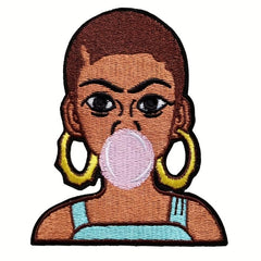 Dark Women Embroidery Stickers DIY Clothing Patches For Jacket Hat
