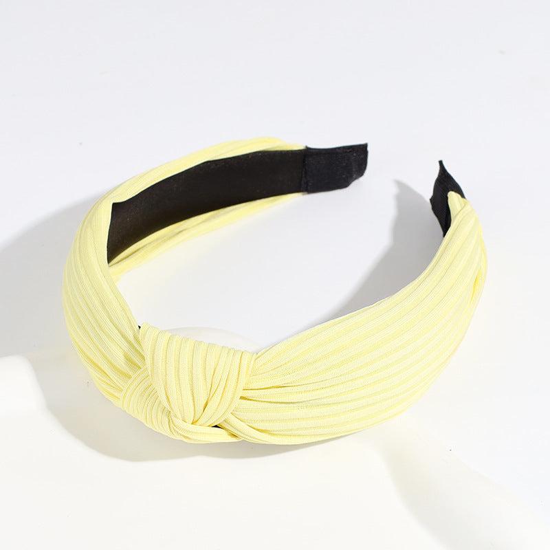 Fabric Strip Knot Hairband Solid Retro Headband Hair Accessories