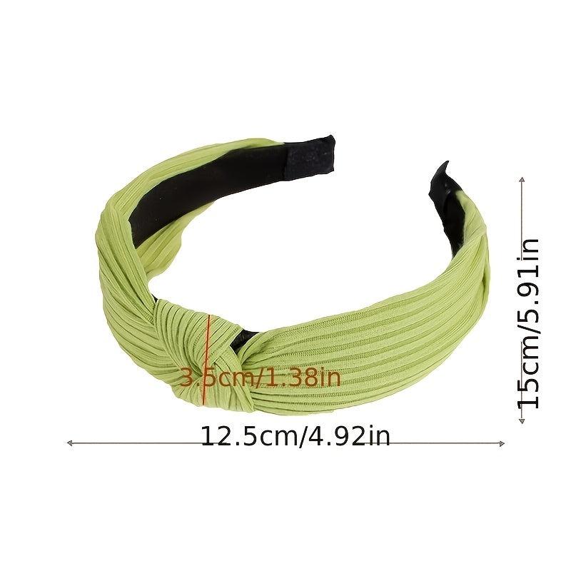 Fabric Strip Knot Hairband Solid Retro Headband Hair Accessories