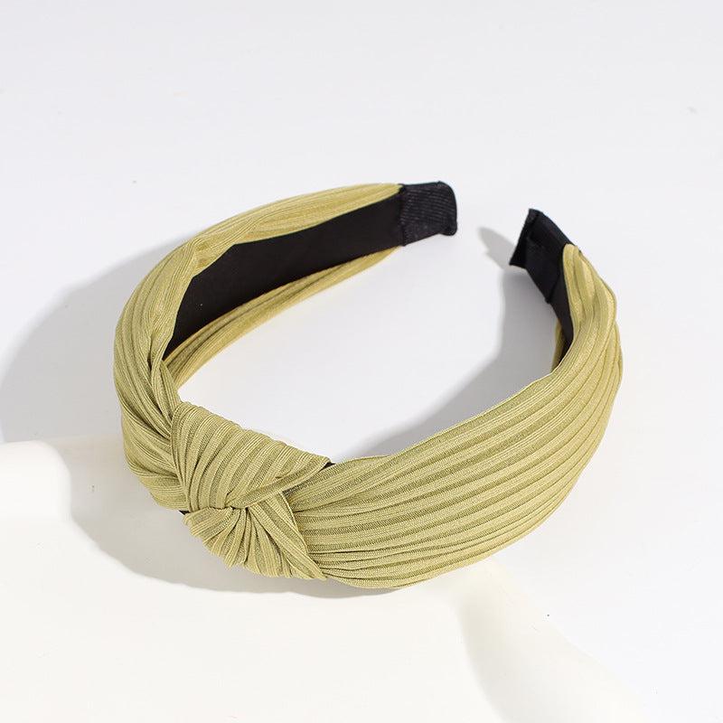 Fabric Strip Knot Hairband Solid Retro Headband Hair Accessories