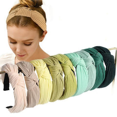 Fabric Strip Knot Hairband Solid Retro Headband Hair Accessories