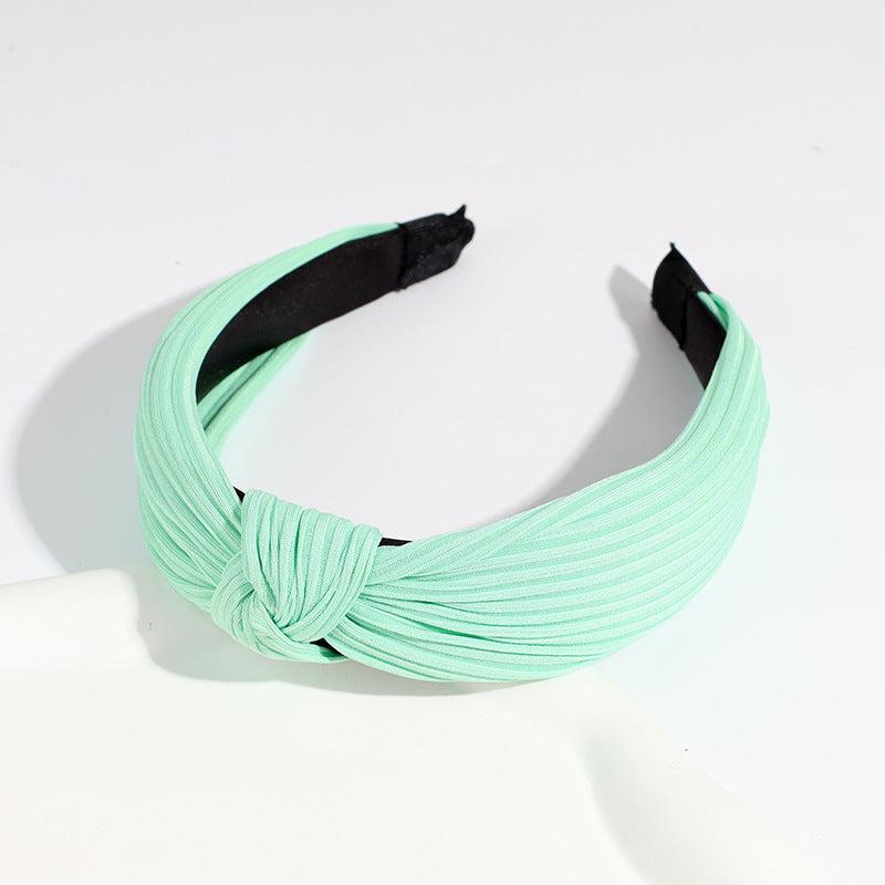 Fabric Strip Knot Hairband Solid Retro Headband Hair Accessories