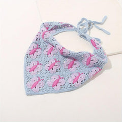 Cherry Pattern Head Scarf Crochet Headband Hair Band Knitting Head Bundle