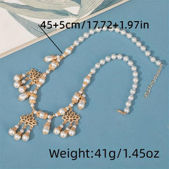 Faux Pearl Beaded Necklace With Pendant Cheongsam Accessories Chinese Style
