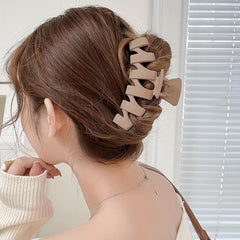 6Pcs Large Hair Claw Solid Design Ponytail Holder Women Hair Accessories