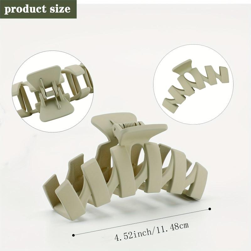 6Pcs Large Hair Claw Solid Design Ponytail Holder Women Hair Accessories