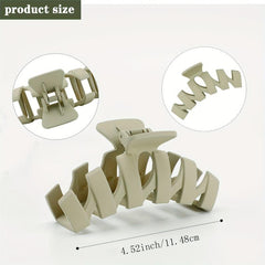 6Pcs Large Hair Claw Solid Design Ponytail Holder Women Hair Accessories