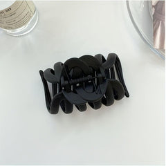 4pcs Matte Hair Claw Solid Shark Claw Ponytail Holder Hair Accessories