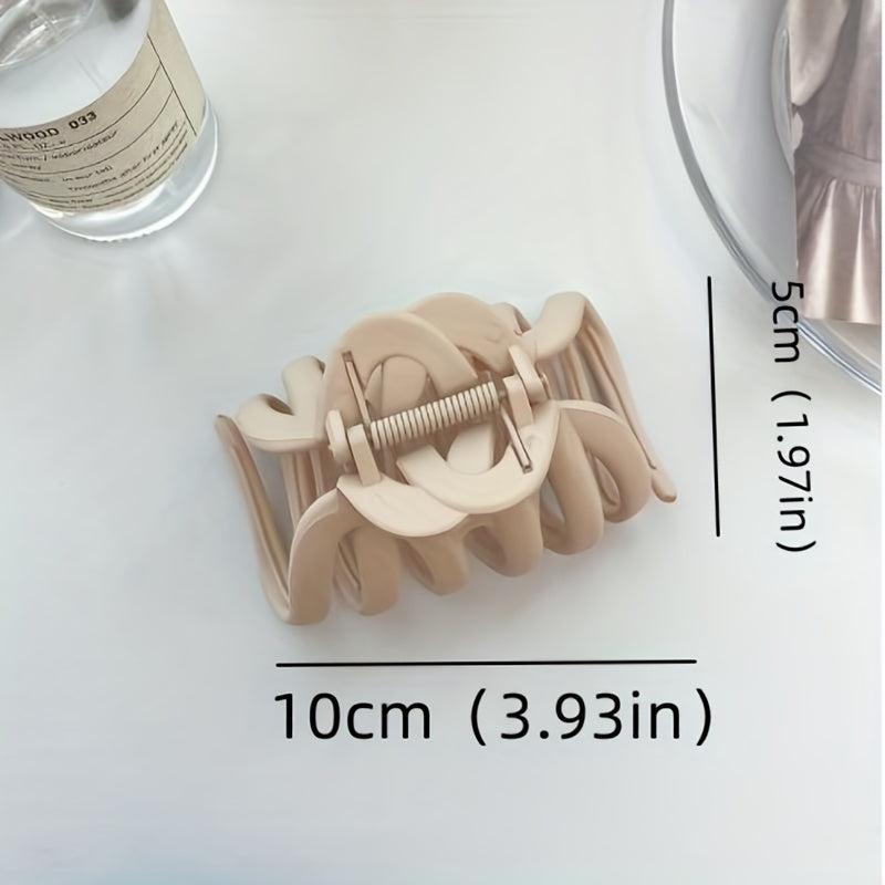 4pcs Matte Hair Claw Solid Shark Claw Ponytail Holder Hair Accessories