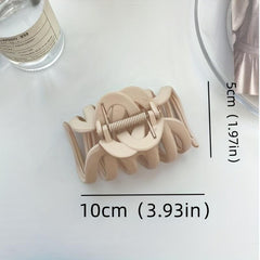 4pcs Matte Hair Claw Solid Shark Claw Ponytail Holder Hair Accessories