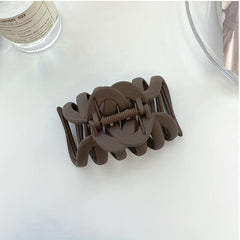 4pcs Matte Hair Claw Solid Shark Claw Ponytail Holder Hair Accessories