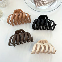4pcs Matte Hair Claw Solid Shark Claw Ponytail Holder Hair Accessories