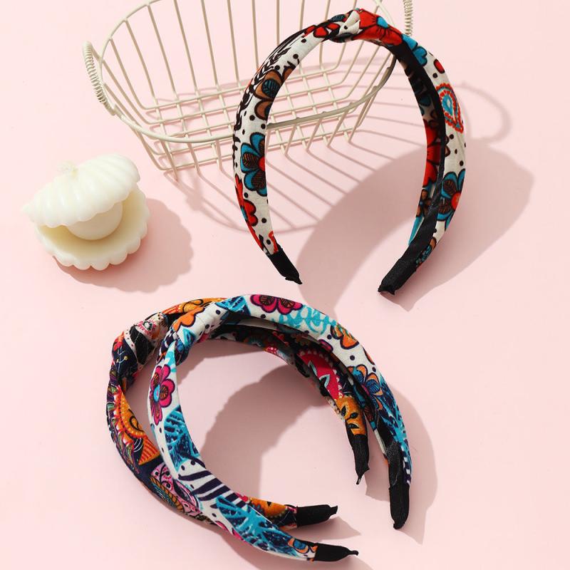 Boho Flower Pattern Knot Headband Hair Accessories