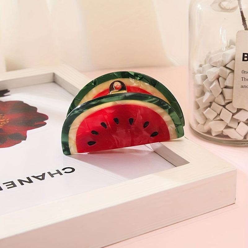Watermelon Shape Hair Claw Large Shark Claw Ponytail Holder Hair Accessories
