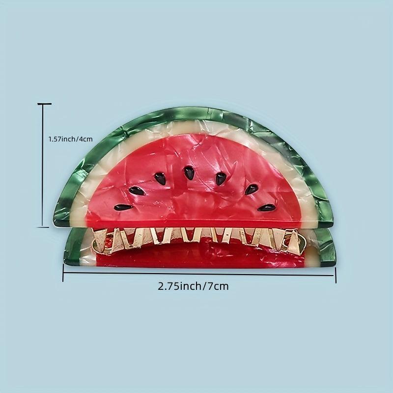 Watermelon Shape Hair Claw Large Shark Claw Ponytail Holder Hair Accessories