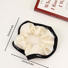 Contrast Trim Hair Tie Elastic Ponytail Holder Accessories