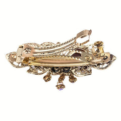 Retro Butterfly Crystal Hair Clip Rhinestone Hollow Duck Billed Head Jewelry